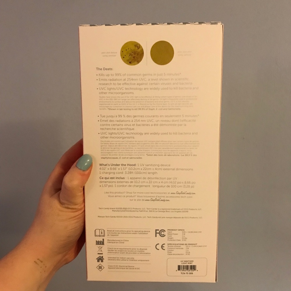 ❌SOLD❌ Tech Candy-UV Sanitizer, mint - Picture 2 of 2